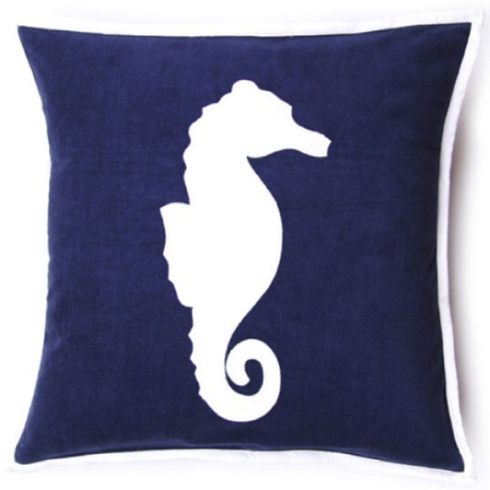 Kate Quinn Organic Seahorse Nursery Pillow